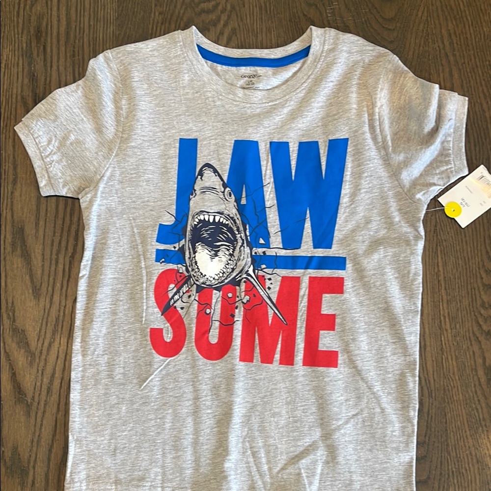 Kids Jawsome Graphic T-Shirt - Gray, Blue, Red